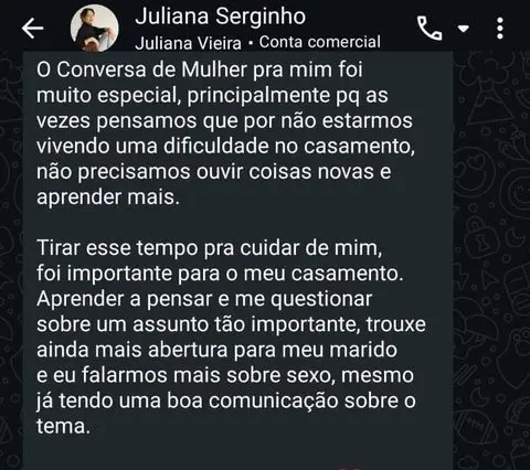 Depoimento de Juliana